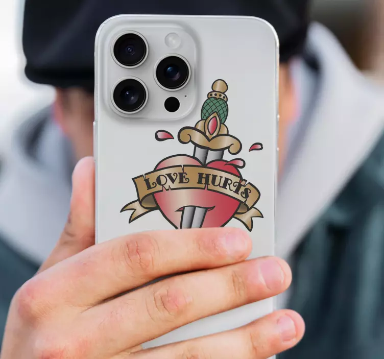 Meilės skauda tatuiruotės animuotasis paveiksliukas - „Tenstickers“