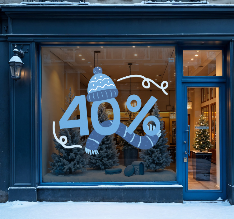 Mėlyna žiemos nuolaida išpardavimo lipdukai - „Tenstickers“