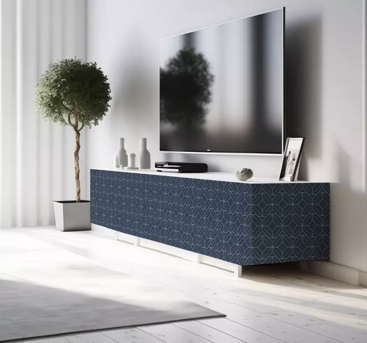 Mėlynais dekoro elementais sienų lipdukai linijos - „Tenstickers“