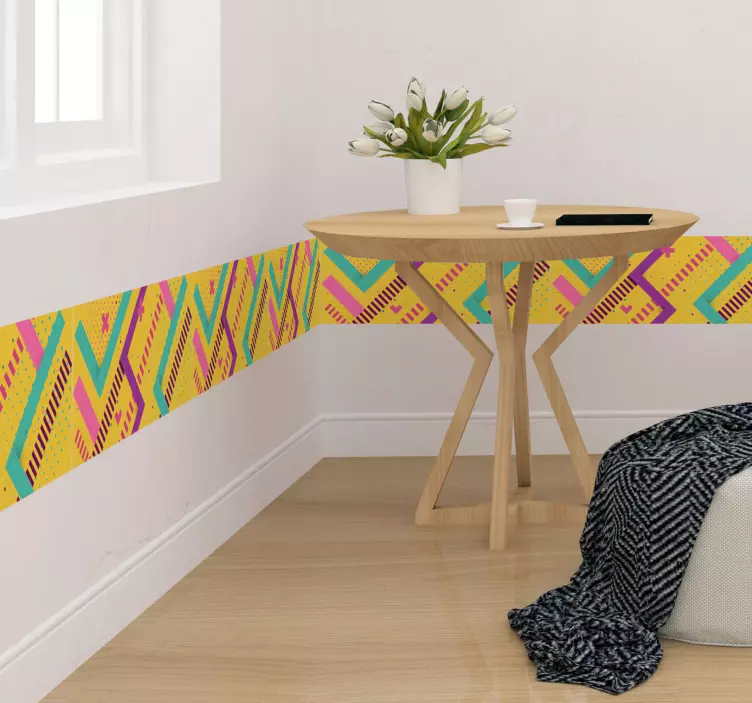 Memphis stiliaus sienos lipdukas - „Tenstickers“