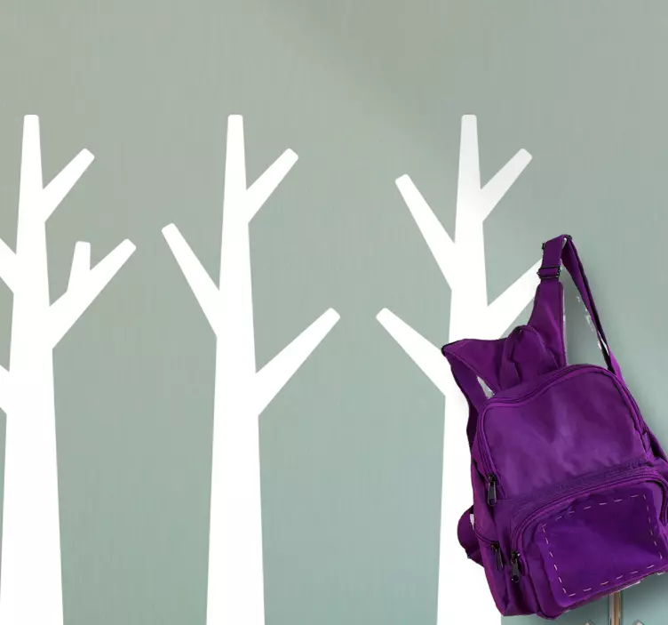 Meniški medžių šešėliai drabužių kabyklos lipdukas - „Tenstickers“