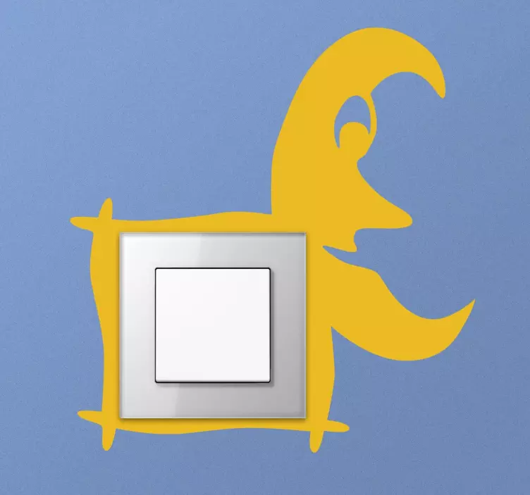 Mėnulio šviesos jungiklio sienos animuotasis paveiksliukas - „Tenstickers“