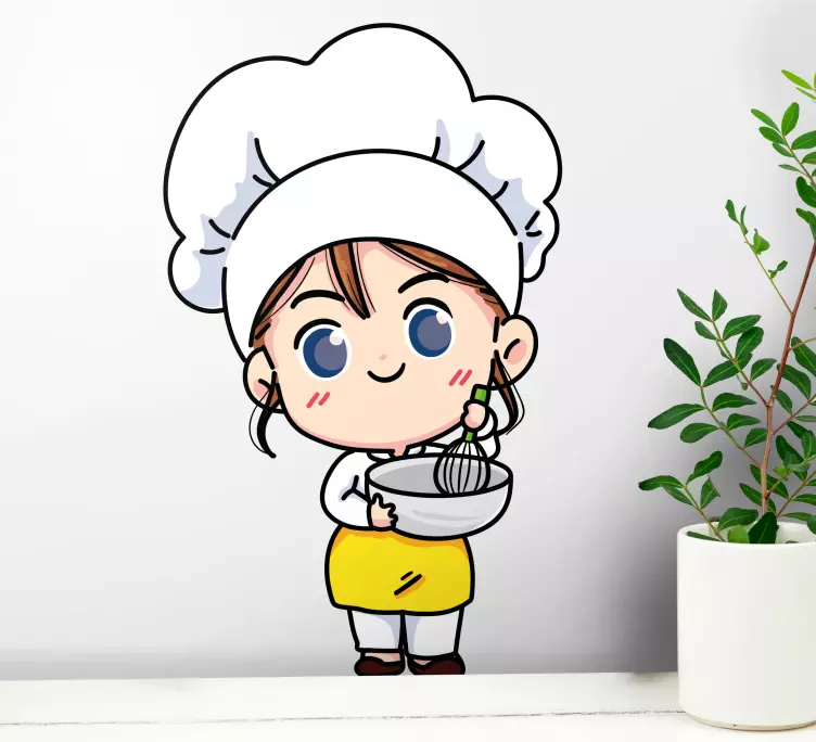 Mergaitė, turinti botago sienos lipduką - „Tenstickers“