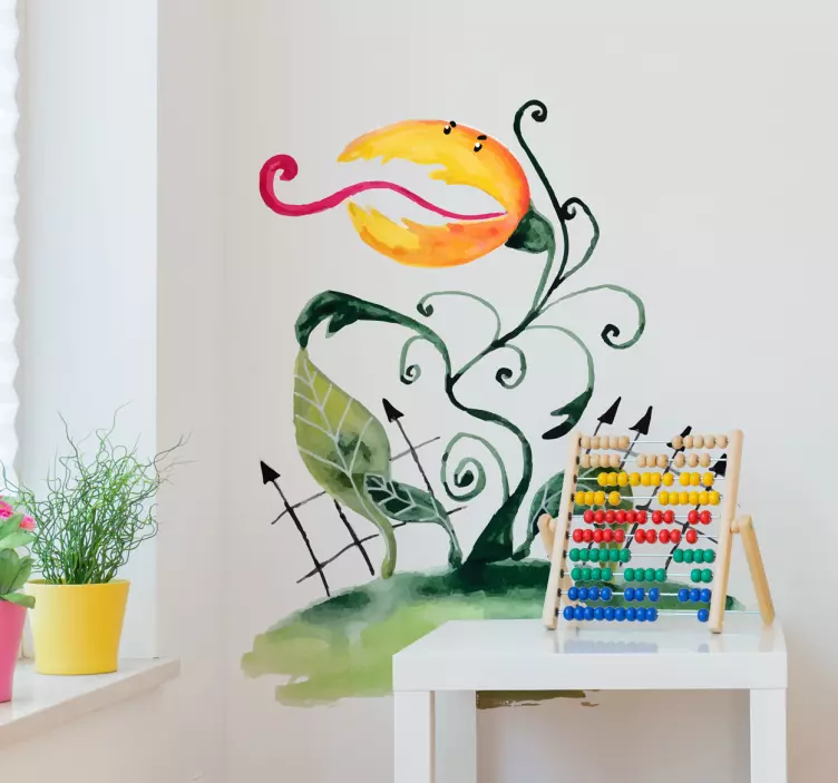 Mėsėdžių augalų piešinys, helovyno lipdukas - „Tenstickers“