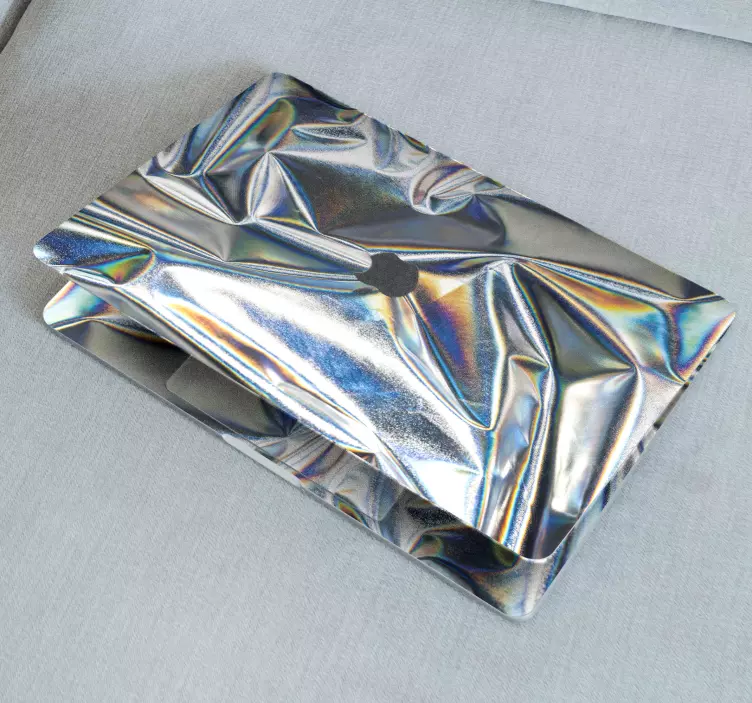 Metalinės holografinės tekstūros nešiojamojo kompiuterio lipdukas - „Tenstickers“