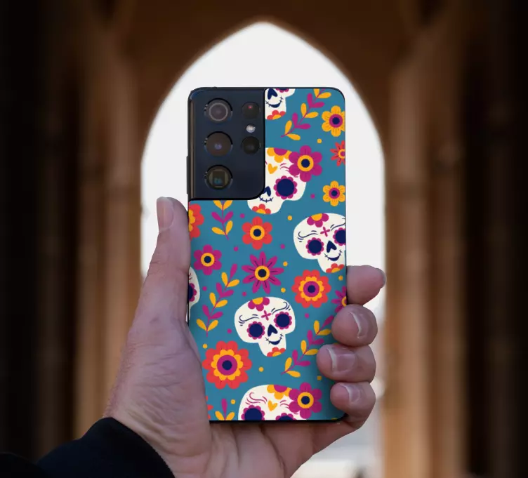 Mielas animacinis meksikietiškas kaukoles samsung lipdukas - „Tenstickers“