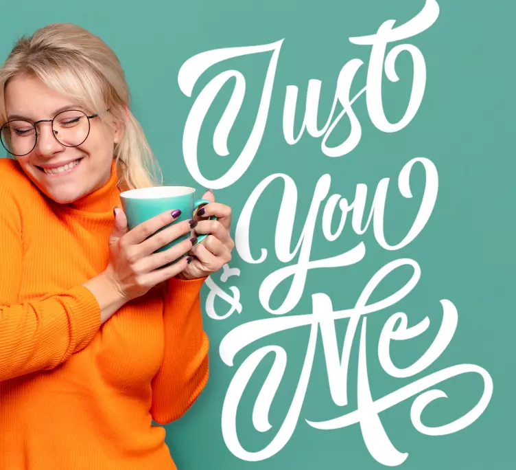 Mielas meilės teksto sienų lipdukų kabučių dizainas - „Tenstickers“