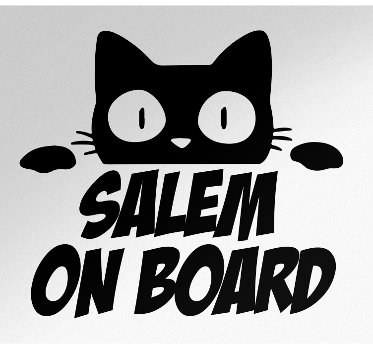 Mielas vienos spalvos katės, žvilgčiojančios automobilio lipdukas - „Tenstickers“