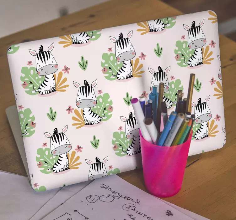 Mieli zebro raštai Nešiojamojo kompiuterio lipdukas - „Tenstickers“