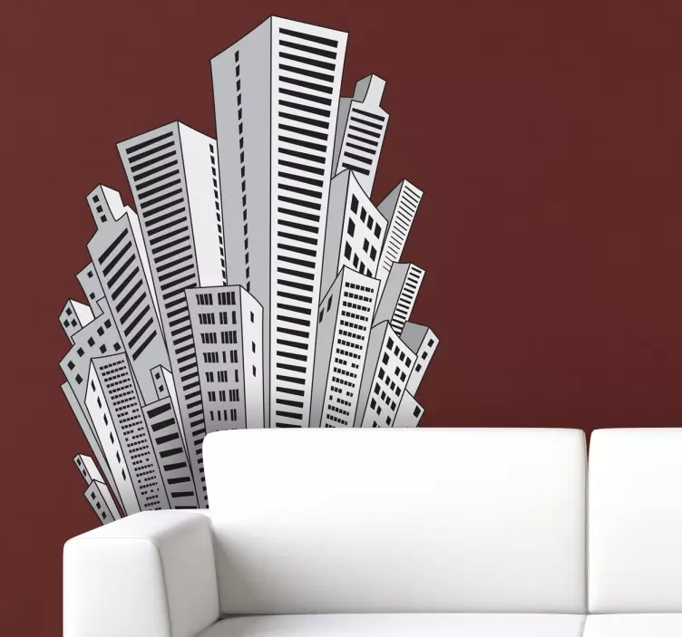 Miesto dangoraižio sprogimas dekoratyvinis lipdukas - „Tenstickers“