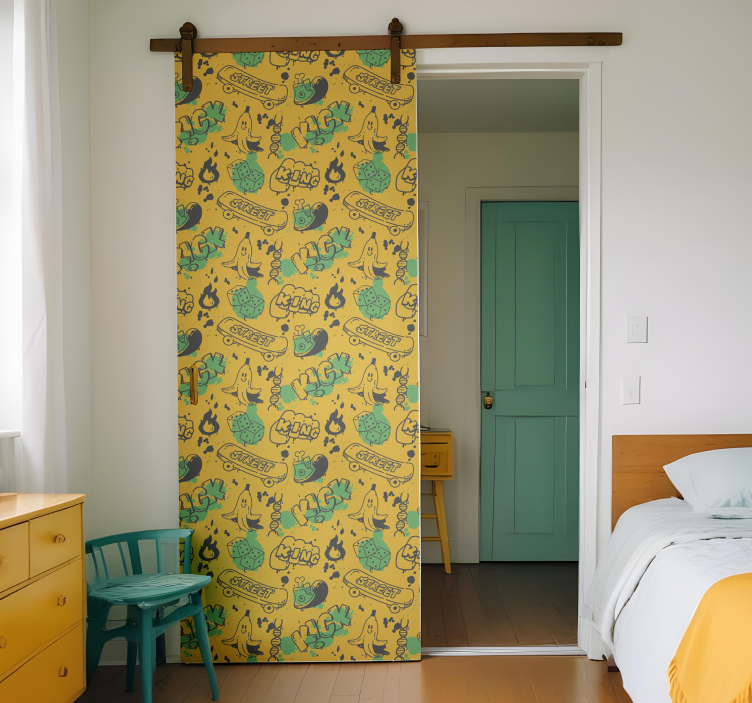 Miesto modelis durų lipdukas - „Tenstickers“