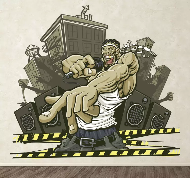 Miesto reperio grafiti sienos lipdukas - „Tenstickers“