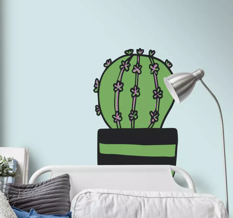 Milžiniško kaktuso iliustracija augalų lipdukas - „Tenstickers“