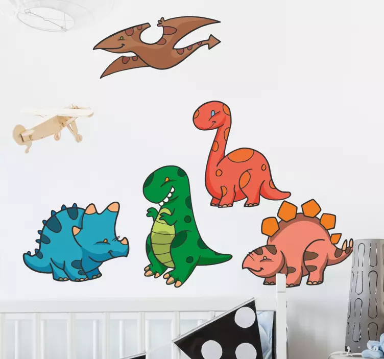 Mini dinozaurų lipdukų rinkinys - „Tenstickers“