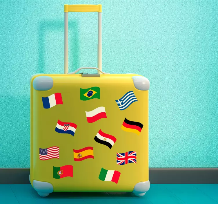 Mini pasaulio vėliavų lipdukai - „Tenstickers“