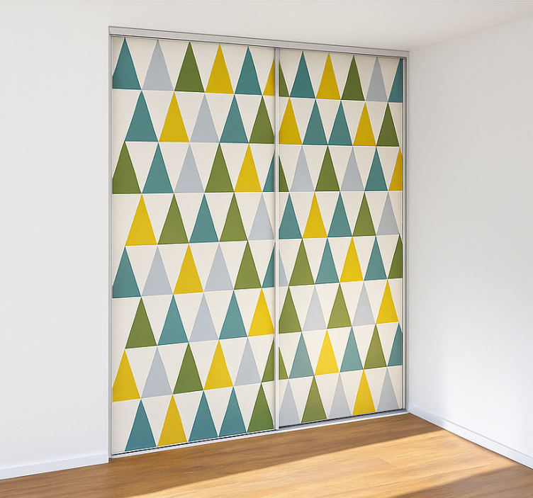 Minimalistiniai trikampiai baldų lipdukas - „Tenstickers“