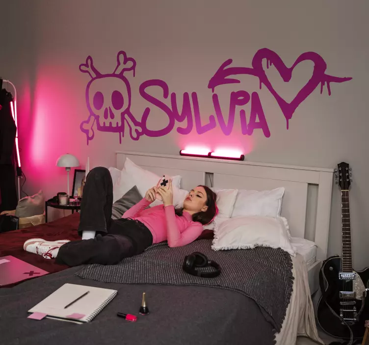 Mirties ir meilės grafičiai Miesto sienų lipdukai - „Tenstickers“