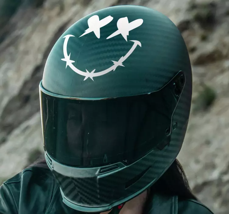 Mirusi šypsena lipdukas motociklams - „Tenstickers“