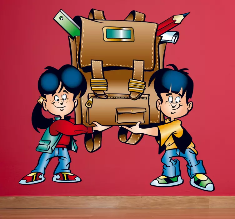 Mokyklinės rankinės lipdukas - „Tenstickers“