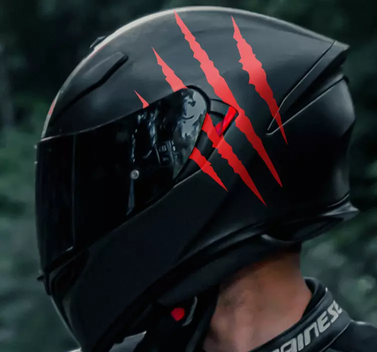 Monochrominis įbrėžimų šalmas lipdukas motociklams - „Tenstickers“