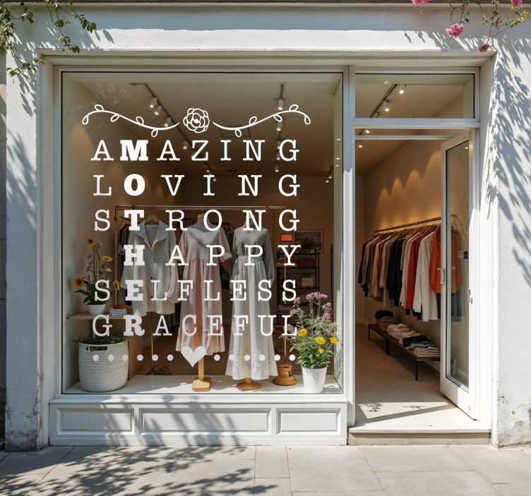 Motinos sąvokos lipdukas vitrinoms - „Tenstickers“