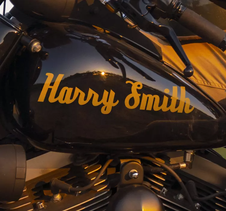 Motociklo kaligrafija asmeninis lipdukas sienas - „Tenstickers“