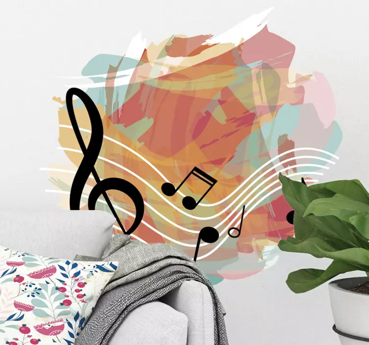 Muzikanto muzikinis sienos lipdukas - „Tenstickers“