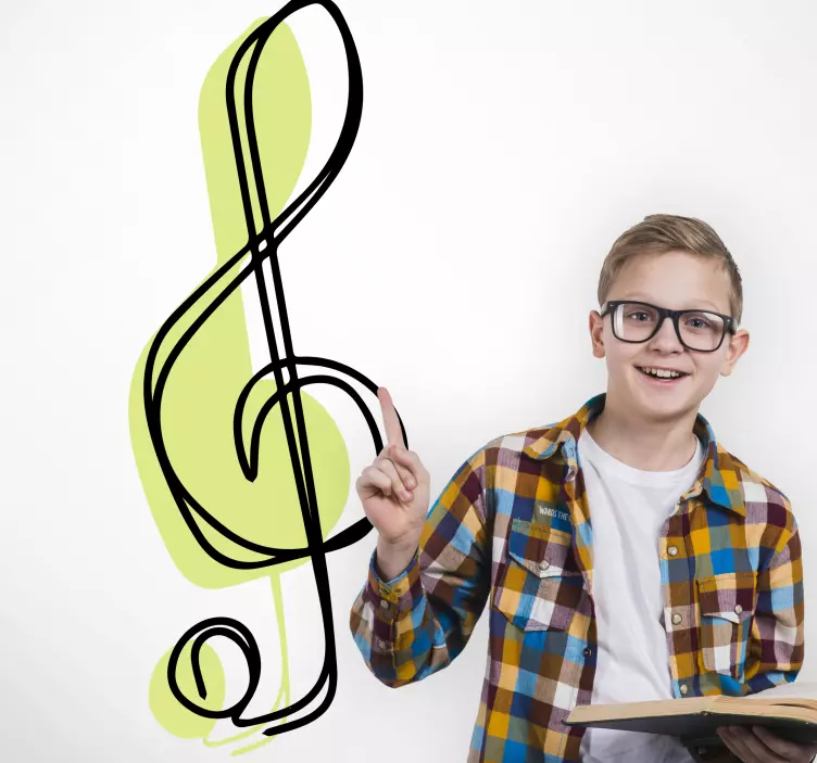 Muzikinės notacijos akcentas gyvūnų lipdukas - „Tenstickers“