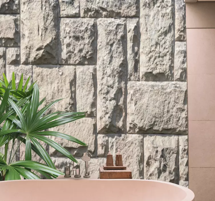 Natūralaus akmens motyvas vonios kambario lipdukas - „Tenstickers“