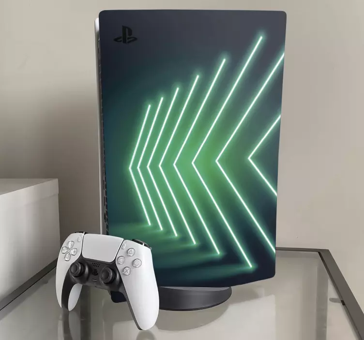 Neoninės šviesos strėlės ps5 lipdukai - „Tenstickers“