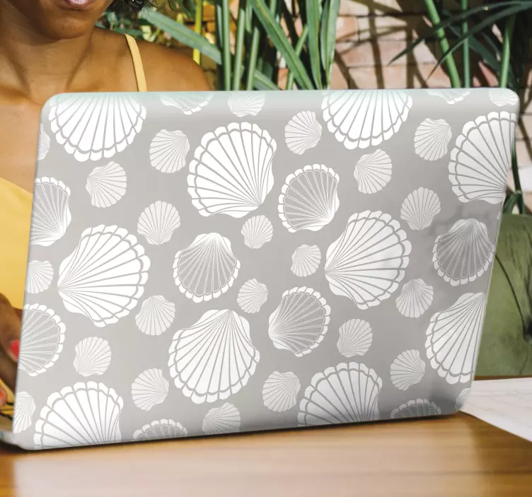 Nešiojamojo kompiuterio lipdukas kriauklės raštu - „Tenstickers“