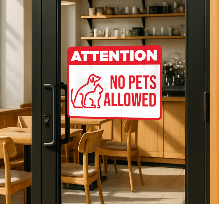 no pet allowed sign lipdukas vitrinoms - „Tenstickers“