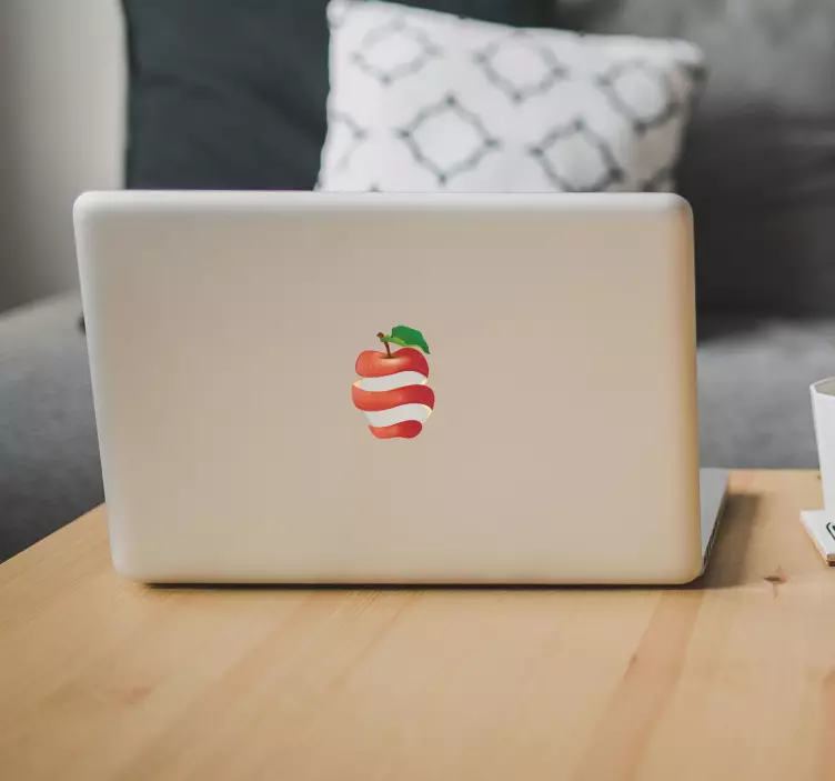 Obuolių žievelės macbook Laptop lipdukas - „Tenstickers“