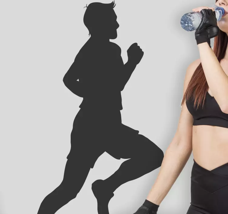 Olimpinio bėgiko silueto sienos lipdukas - „Tenstickers“