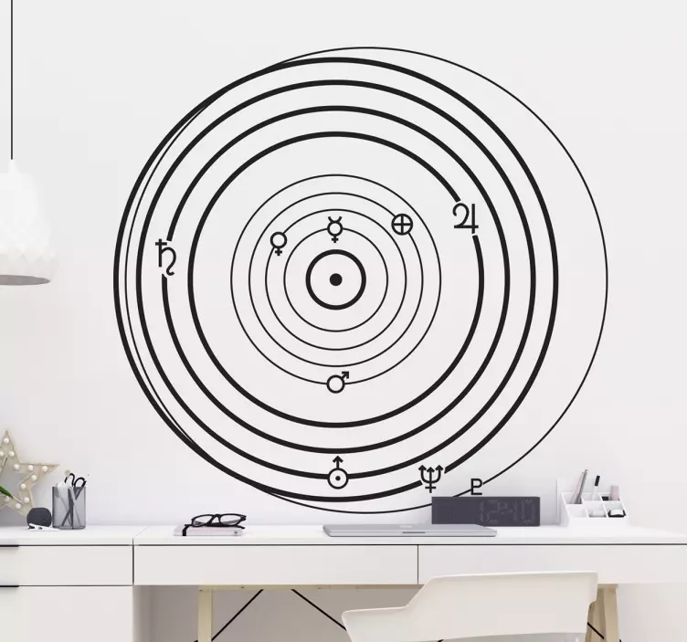 Orbitinė diagrama mokslo lipdukas - „Tenstickers“