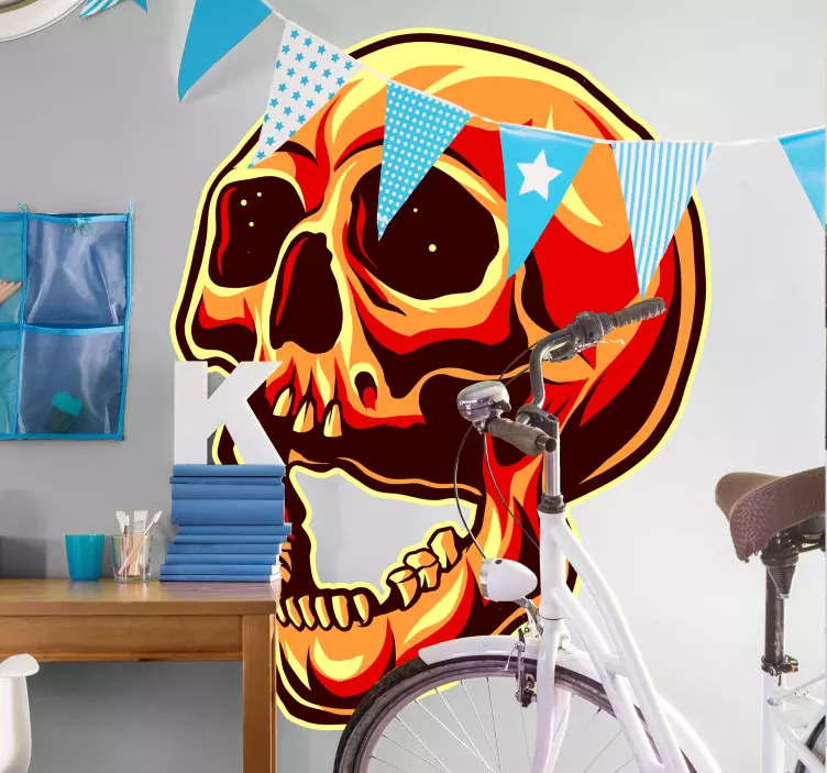 Originalus kaukolės lipdukas - „Tenstickers“