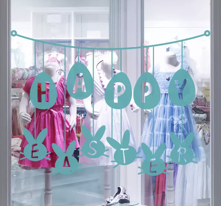 Pakabintas laimingų velykų lipdukas - „Tenstickers“