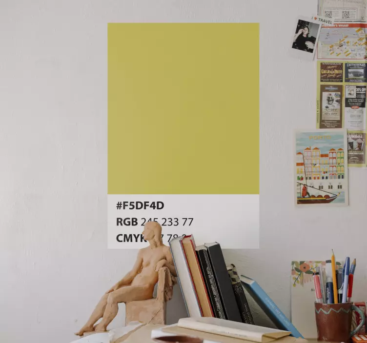 Pantone šviečiantis kodas 2021 abstraktus lipdukas - „Tenstickers“