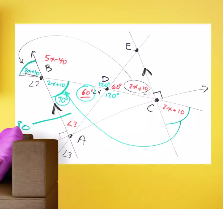 Paprasto lentos paviršiaus lipdukas - „Tenstickers“