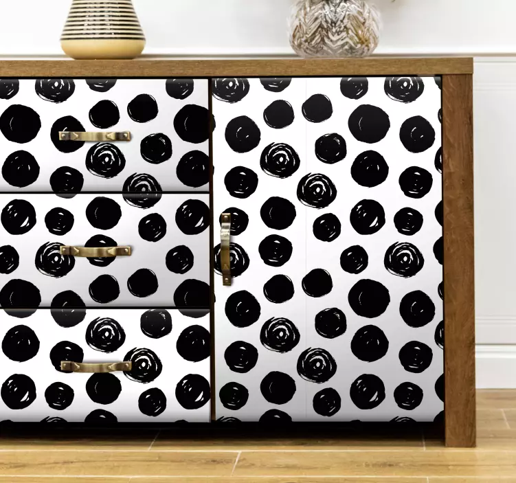 Baldų lipdukas drąsių taškų raštu - „Tenstickers“