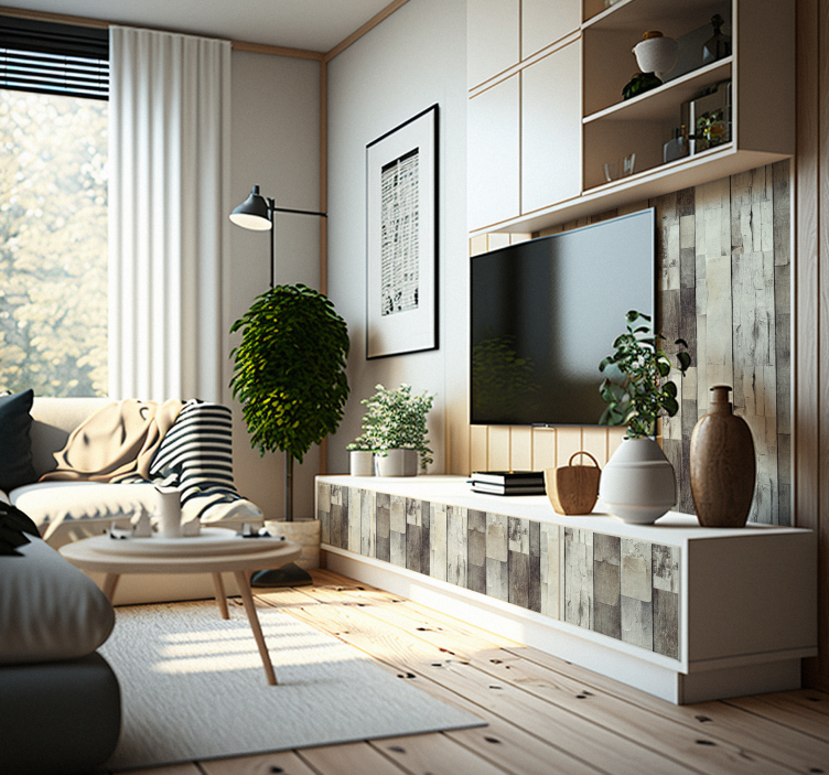 Pasenusi šviesi mediena baldų lipdukas - „Tenstickers“