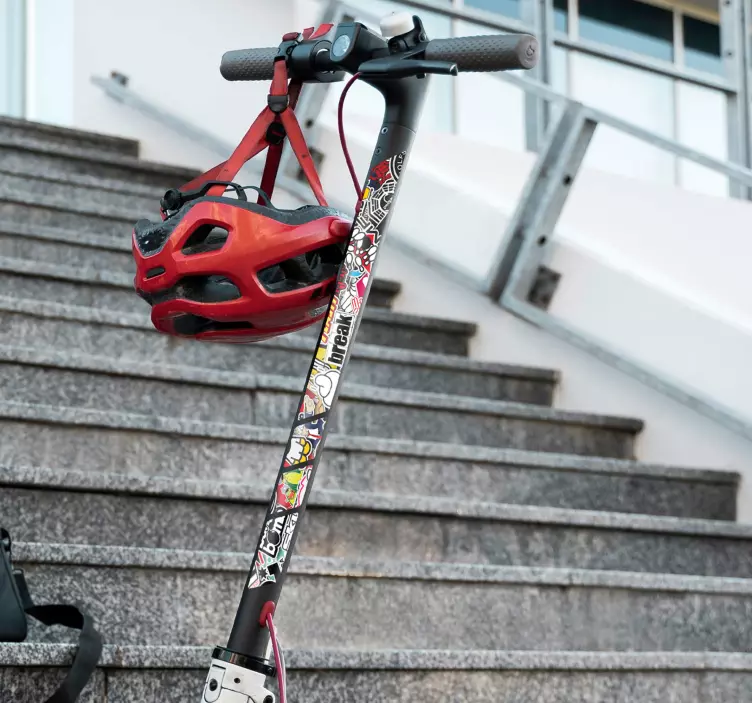 Patinetė "Sticker Bomb" lipdukas paspirtukui - „Tenstickers“