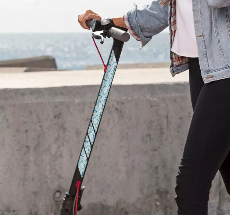 "Patinetės banga modelis" lipdukas paspirtukui - „Tenstickers“