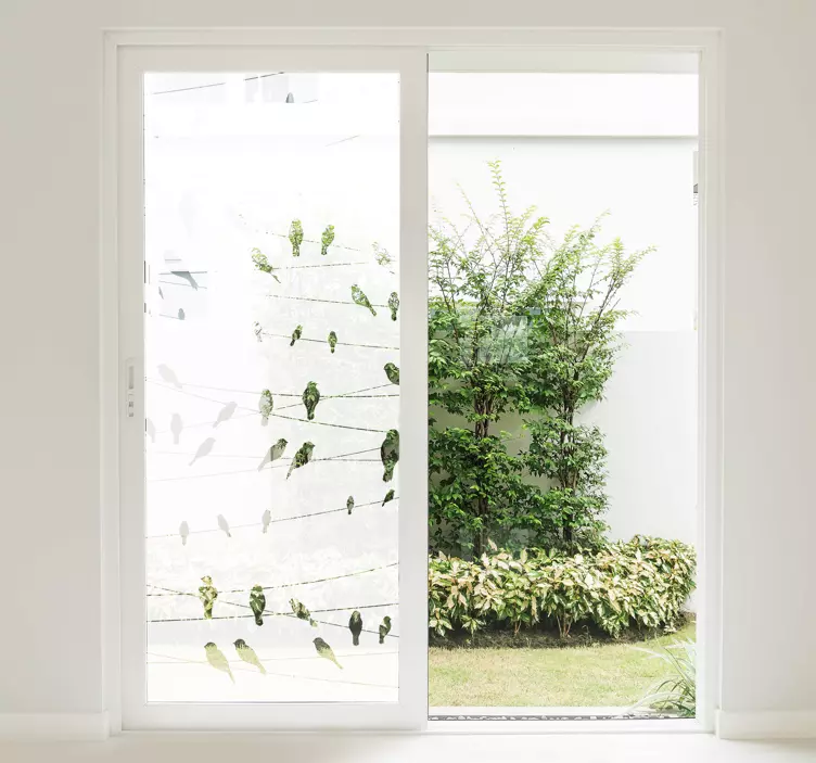 Paukščių ant virvės sienos lipdukas - „Tenstickers“