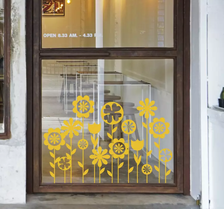 Pavasarinių gėlių sienos lipdukas - „Tenstickers“