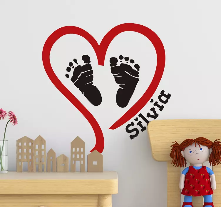 Pėdsakai su vaikų darželio sienos lipduku - „Tenstickers“