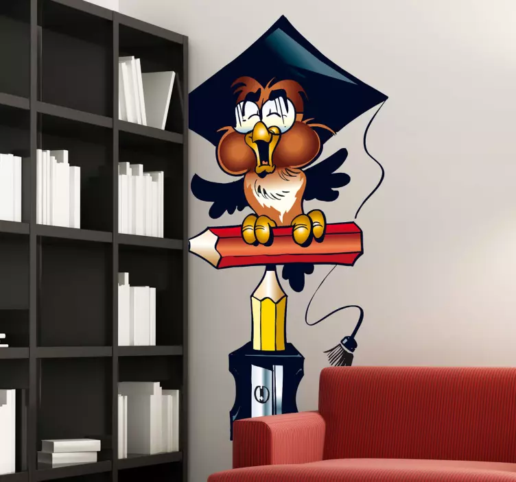 Pelėdos mokytojo vaikams animuotasis paveiksliukas - „Tenstickers“