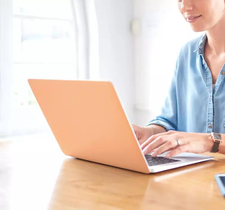 Persikų pūkelių Nešiojamojo kompiuterio lipdukas - „Tenstickers“