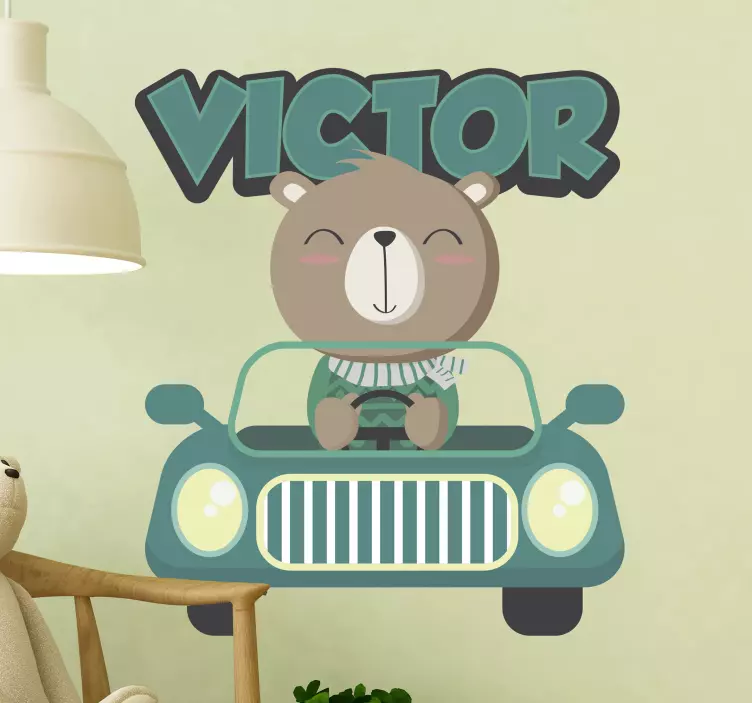 Suasmenintas automobilio teksto sienos lipdukas - „Tenstickers“