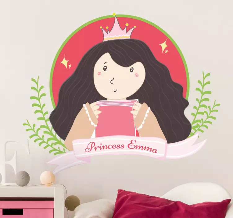Personalizuotas princesės sienos lipdukas - „Tenstickers“